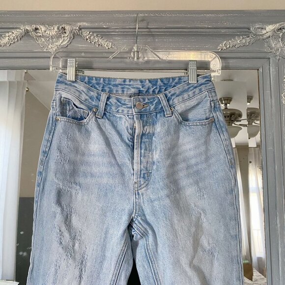 NEW Hammer Jeans 90s No Stretch Denim‎ High Waisted Distressed Jeans Size 25 - Picture 2 of 8
